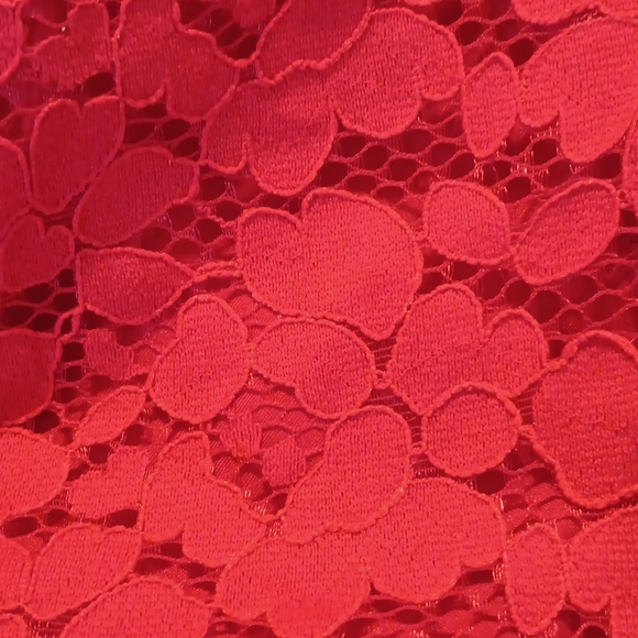 Tommy Hilfiger Red Lace Dress. Holiday Perfect. Lace. - Picture 11 of 12